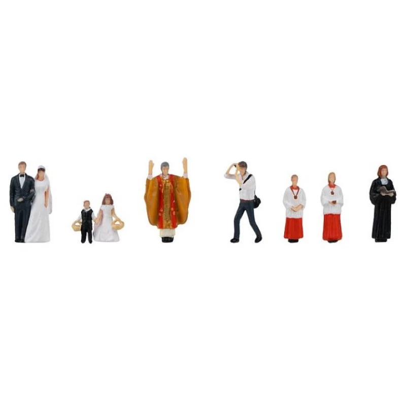 Faller Bruidspaar Met Pastoor H0 1:87 -151610 3 Faller Bruidspaar Met Pastoor H0 1:87 -151610