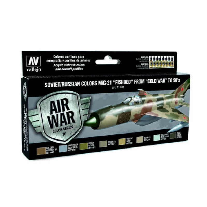 Air Paint Set - Soviet/Russian Colors MiG-21 Fishbed From 50s To 90s 3 Air Paint Set - Soviet/Russian Colors MiG-21 Fishbed From 50s To 90s