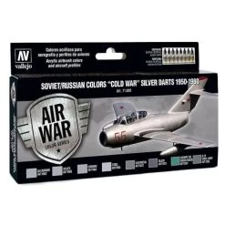 Model Air Paint Set - Soviet/Russian Colors "Cold War" Silver Darts 1950-1980 -71610