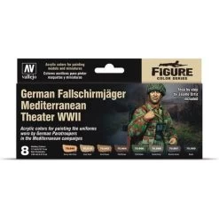Model Paint Set - GERMAN FALLSCHIRMJAEGER MEDITERRANEAN THEATER WWII - ACRYL SET -70.188
