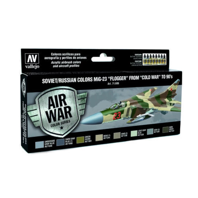Air Paint Set - Soviet/Russian Colors MiG-23 Flogger From 70s To 90s 3 Air Paint Set - Soviet/Russian Colors MiG-23 Flogger From 70s To 90s